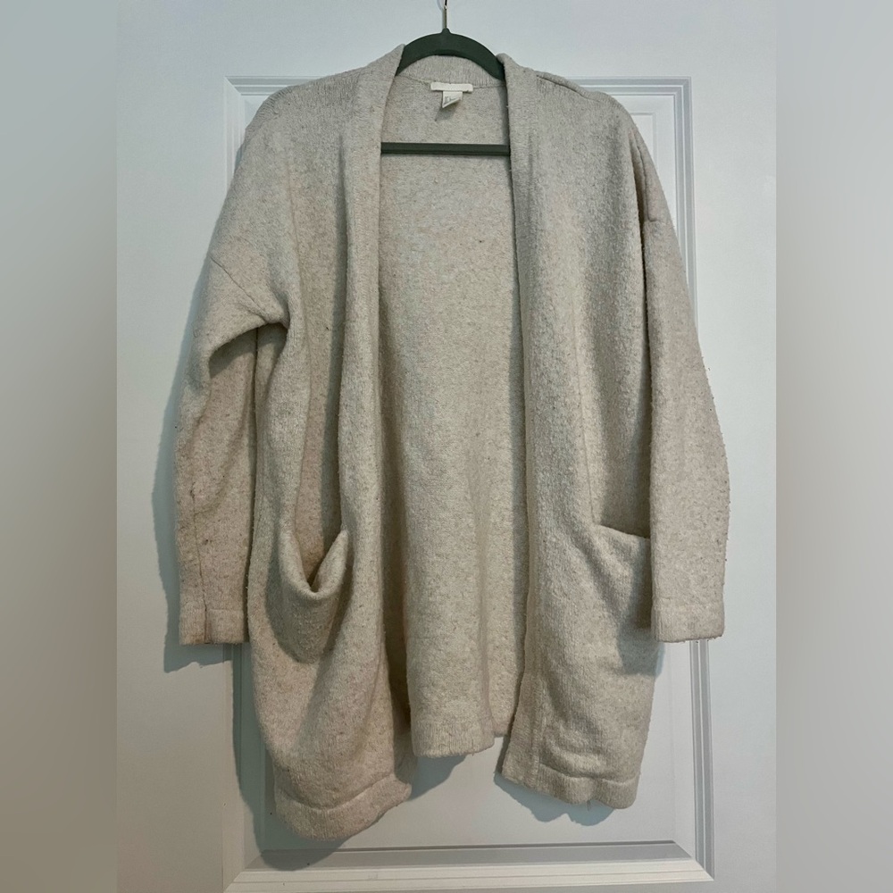 EUC H&M Beige Long Cardigan (L)